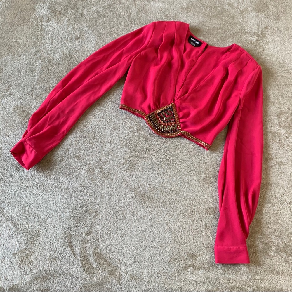 Bebe Crop Blouse